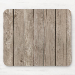 Mousepad Chic Faux Rustic Wood