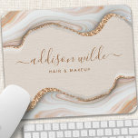 Mousepad Chic Moderna de Agitação de Mármore Dourado Elegan<br><div class="desc">Elegante Dourado Glitter Marble Agate Moderno Pad De Mouse Chic. Perfeito para maquiadores,  cabeleireiros,  cosmetólogos e muito mais!</div>