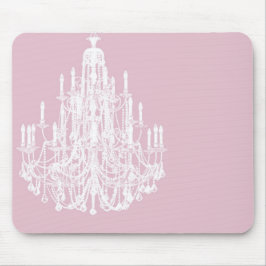 Mousepad Chic Pink Chandelier