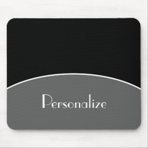 Mousepad Chic Professional Black Moderno Com Nome