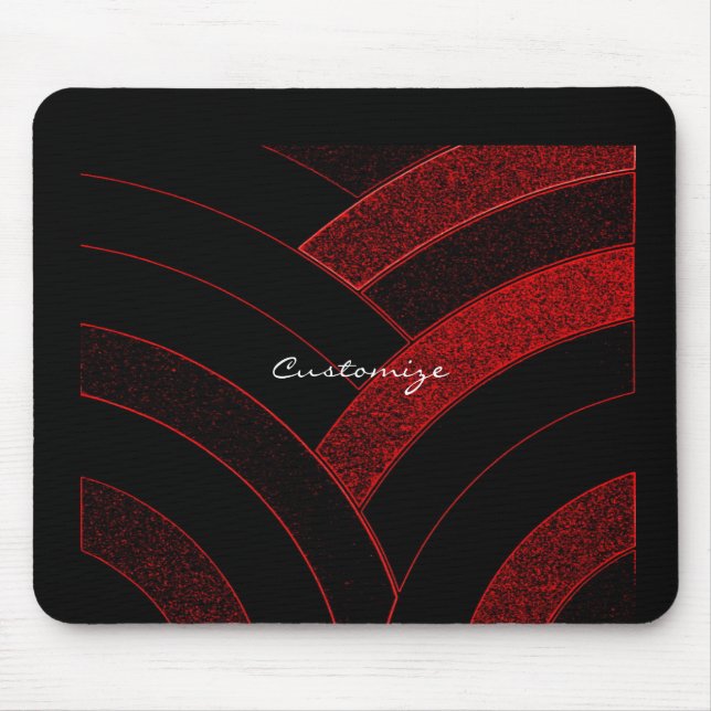 Mousepad chic Red/Black Chevrons Thunder_Cove (Frente)