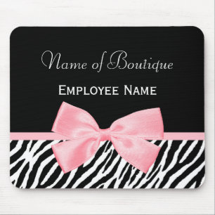 Mousepad Chic Zebra Print Boutique Leve Friso Rosa Verdadei