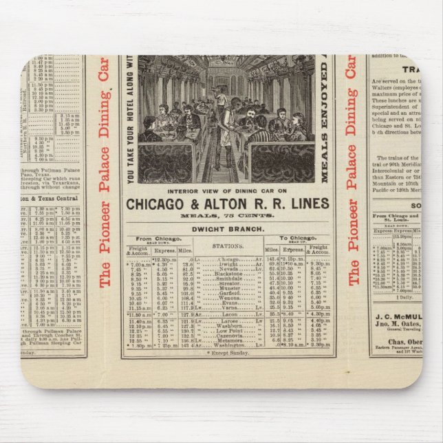 Mousepad Chicago e Alton Railroad 3 (Frente)