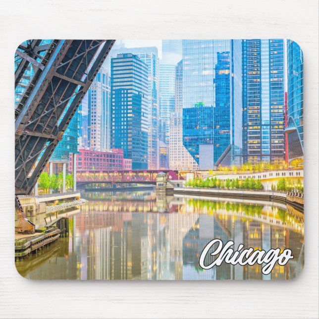 Mousepad Chicago, Illinois, Estados Unidos (Frente)