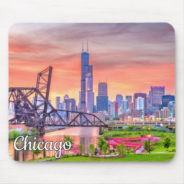 Mousepad Chicago, Illinois, Estados Unidos (Frente)