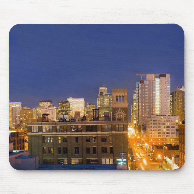 Mousepad Chicago, Illinois, tiro no horizonte de West Loop (Frente)