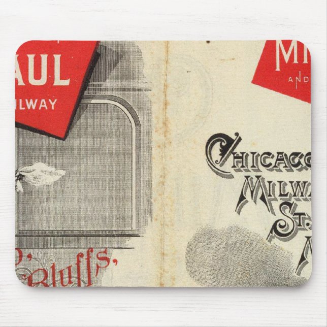 Mousepad Chicago Milwaukee e a Rua Paul Rail (Frente)