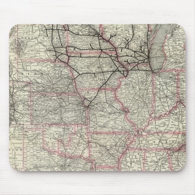 Mousepad Chicago Milwaukee e Rua Paul Ry e conexões (Frente)