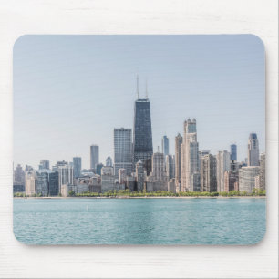 Mousepad Chicago Skyline Com O Lago Michigan