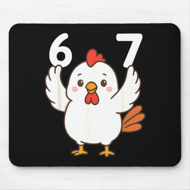 Mousepad Chicken 67 Meme Six Seven Funny Gen Alpha  (Frente)