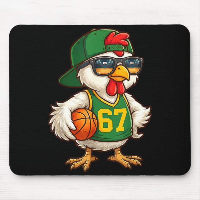 Mousepad Chicken Basketball 67 Gen Alpha Slang Srts Men Boy (Frente)