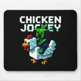 Mousepad Chicken Engraçado Jockey Zombie Pixel Art Gamer Sh