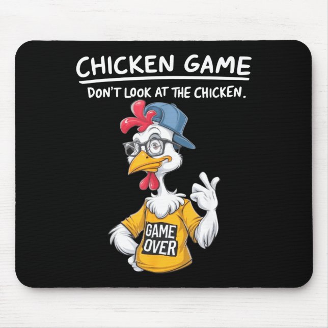 Mousepad Chicken Game Humorous Family Tee - Uni-adults &amp (Frente)