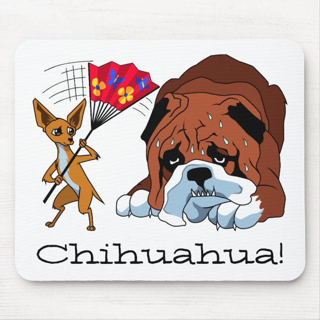 Mousepad Chihuahua 725 dos desenhos animados (Frente)