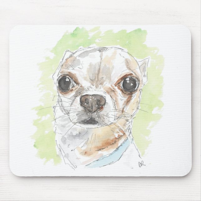 Mousepad Chihuahua art mouse mat. (Frente)