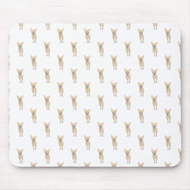 Mousepad Chihuahua (Cabelo Curto, Fawn Tan) (Frente)