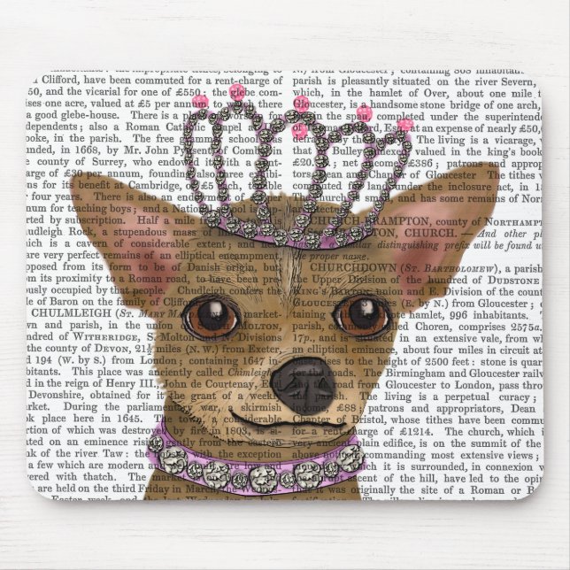 Mousepad Chihuahua e Tiara (Frente)