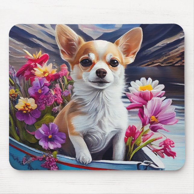 Mousepad Chihuahua em um remo: Uma aventura cética (Frente)