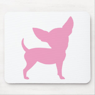 Mousepad Chihuahua engraçada cor-de-rosa