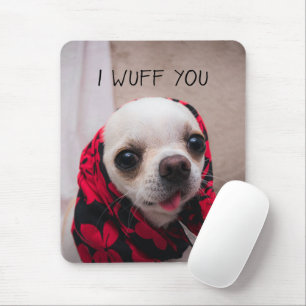 Mousepad Chihuahua fofo Eu queria que você amasse Namorados