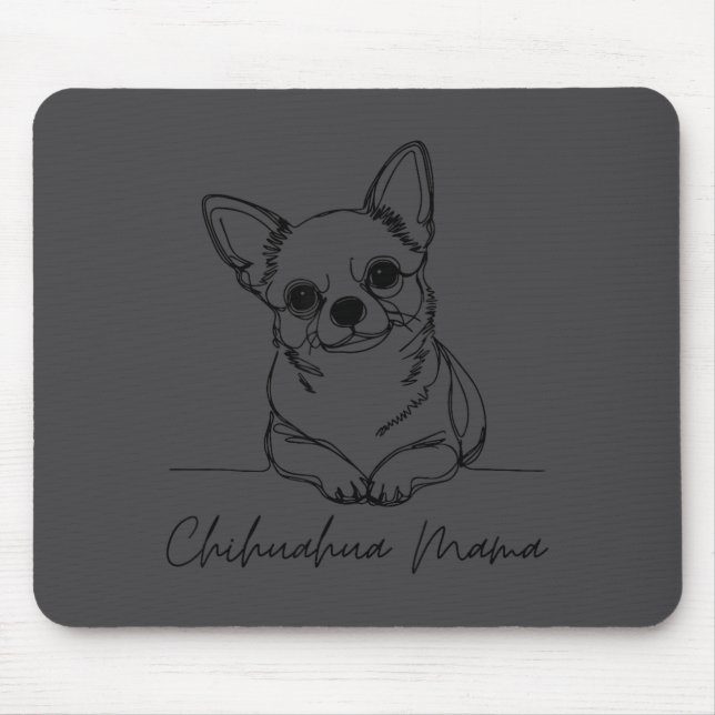 Mousepad Chihuahua Mama Short Haired Chihuahua Mom Cute Dog (Frente)