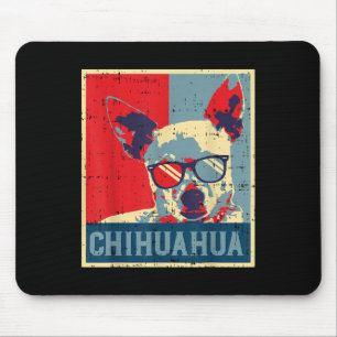 Mousepad Chihuahua Obama Poster Vintage Chiwawa Cachorro O