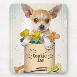 Mousepad Chihuahua Posicionado com Cookie Jar