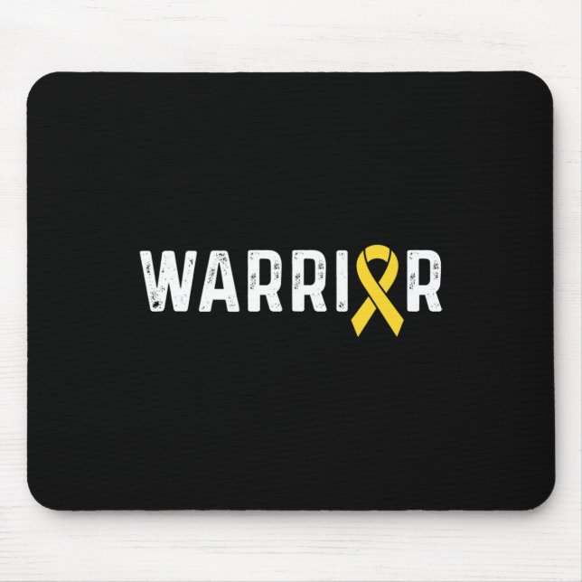 Mousepad Childhood Cancer Awareness Ribbon Warrior  (Frente)