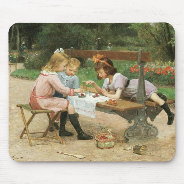 Mousepad Children Having Afternoon Tea in the Park (Frente)