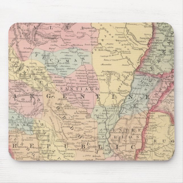 Mousepad Chile, República da Argentina, Paraguai e Uruguai (Frente)