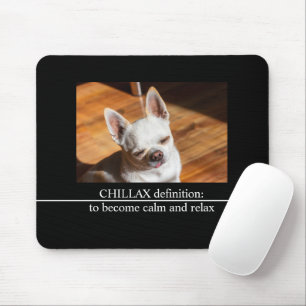 Mousepad Chillax Chihuahua sonolento língua relaxada Foto