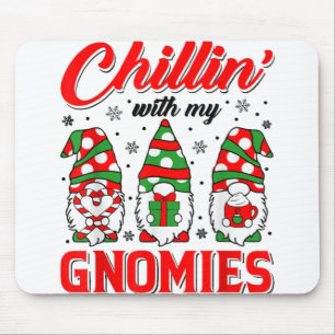 Mousepad Chillin Com Os Meus Gnomos Natal Santa Hat Gnomo
