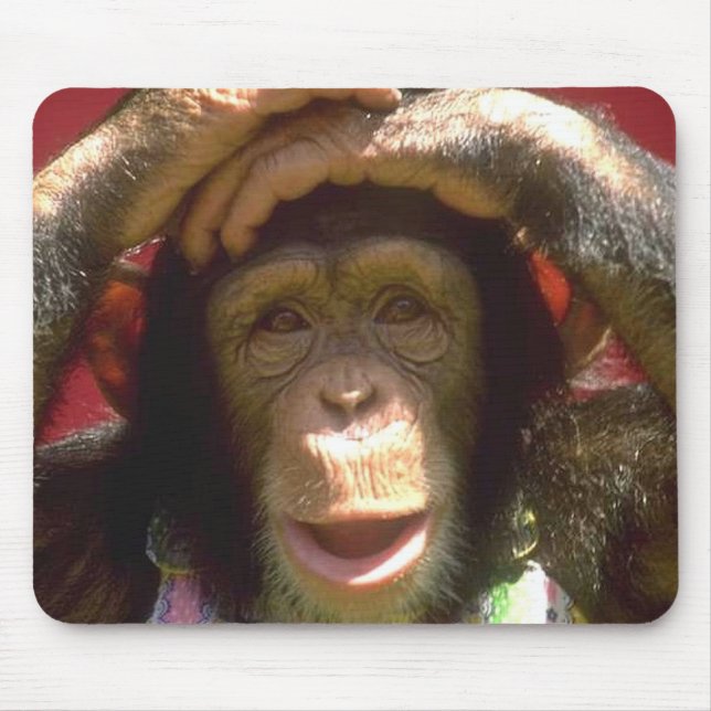 Mousepad Chimpanzé de sorriso (Frente)