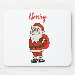 Mousepad Chinelos de Natal do Papai Noel Personalizado