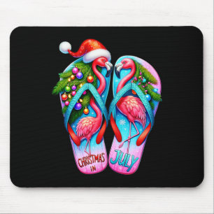 Mousepad Chinelos Pretty Flamingo Tropical Verão Natal