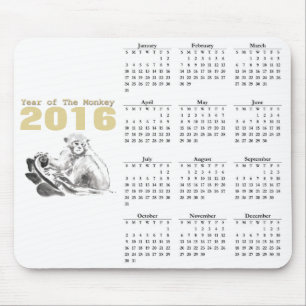 Mousepad chinês do calendário do ano novo 2016 d