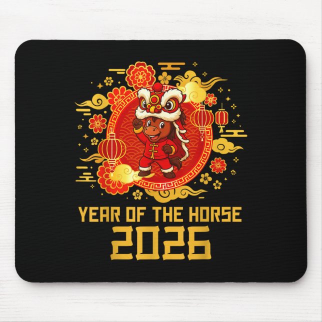 Mousepad Chinese New Year 2026 Celebrate The Year Of The Ho (Frente)