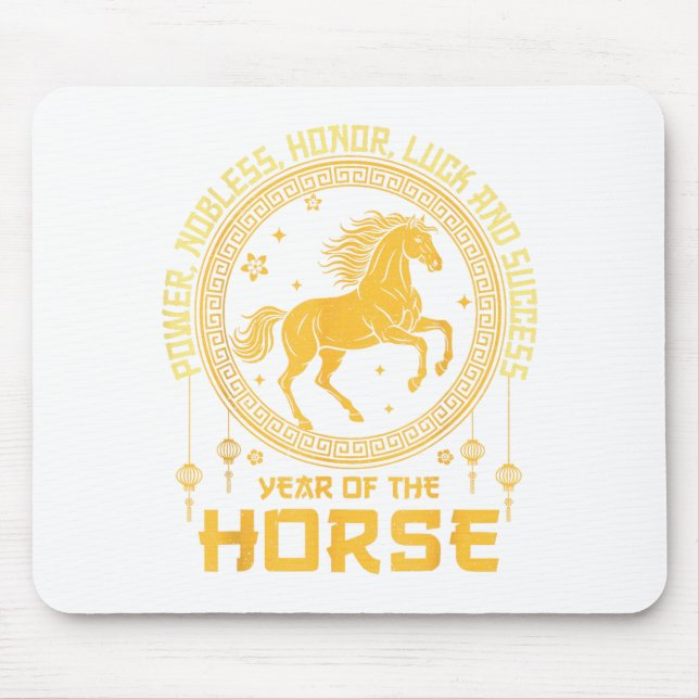 Mousepad Chinese New Year 2026 Horse Happy Chinese New Year (Frente)