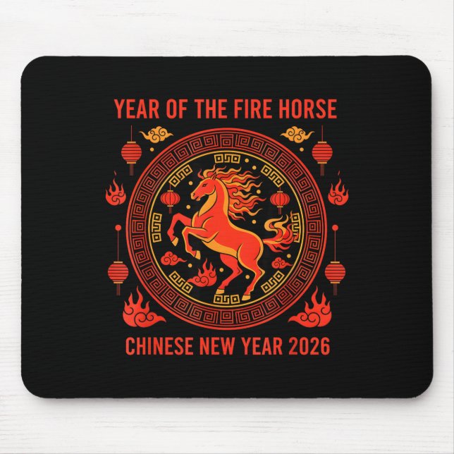 Mousepad Chinese New Year 2026 Year Of The Fire Horse  (Frente)