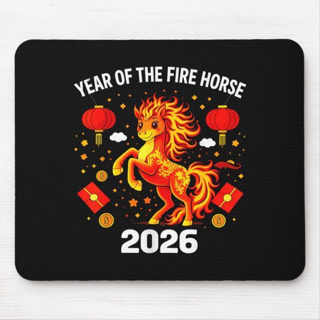 Mousepad Chinese New Year 2026 Year Of The Fire Horse  (Frente)