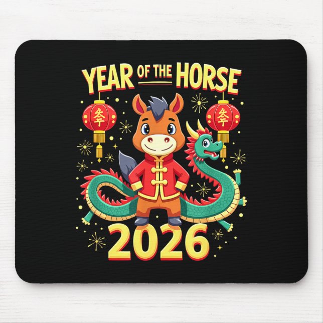 Mousepad Chinese New Year 2026 Year Of The Horse  (Frente)
