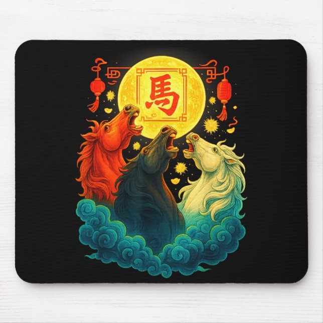 Mousepad Chinese New Year 2026 Year Of The Horse Lunar New  (Frente)