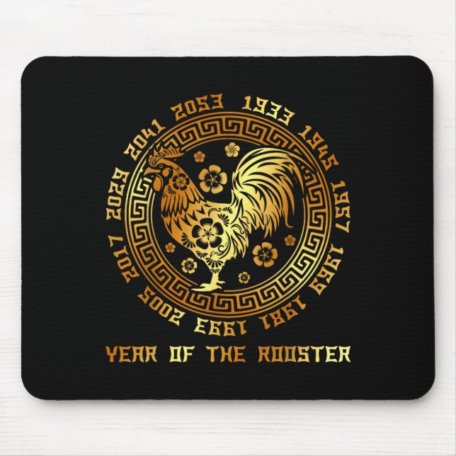 Mousepad Chinese New Year Of Rooster Chinese Zodiac Year 20 (Frente)