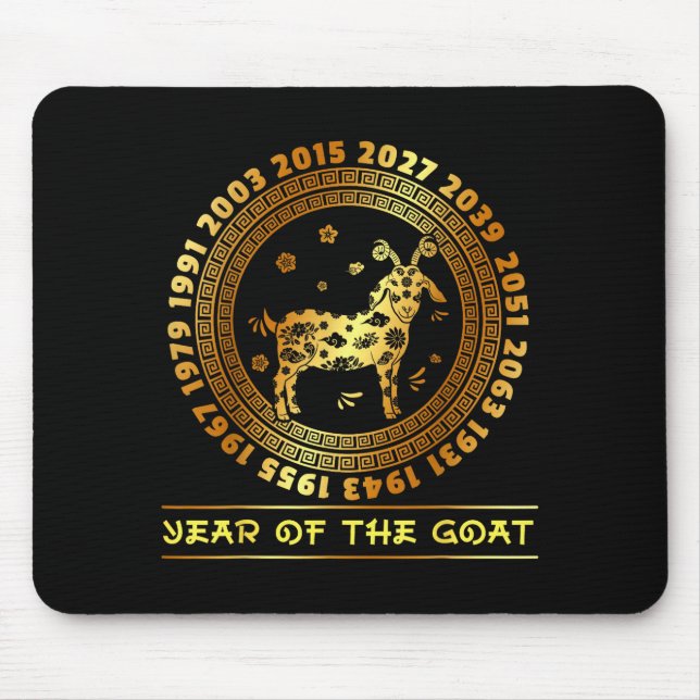 Mousepad Chinese New Year Of The Goat Chinese Zodiac Year 2 (Frente)