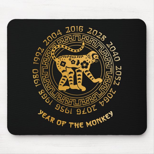 Mousepad Chinese New Year Of The Monkey Chinese Zodiac Year (Frente)