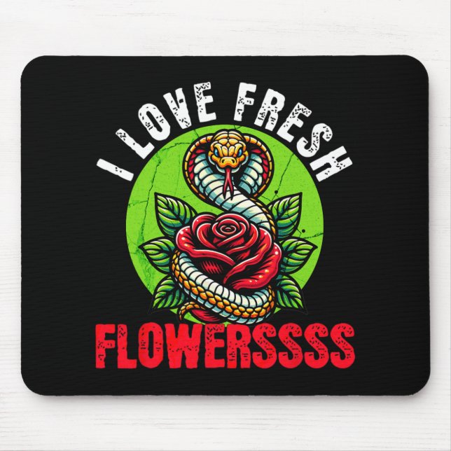 Mousepad Chinese Snake Lunar New Year 2025 I Love Fresh Flo (Frente)
