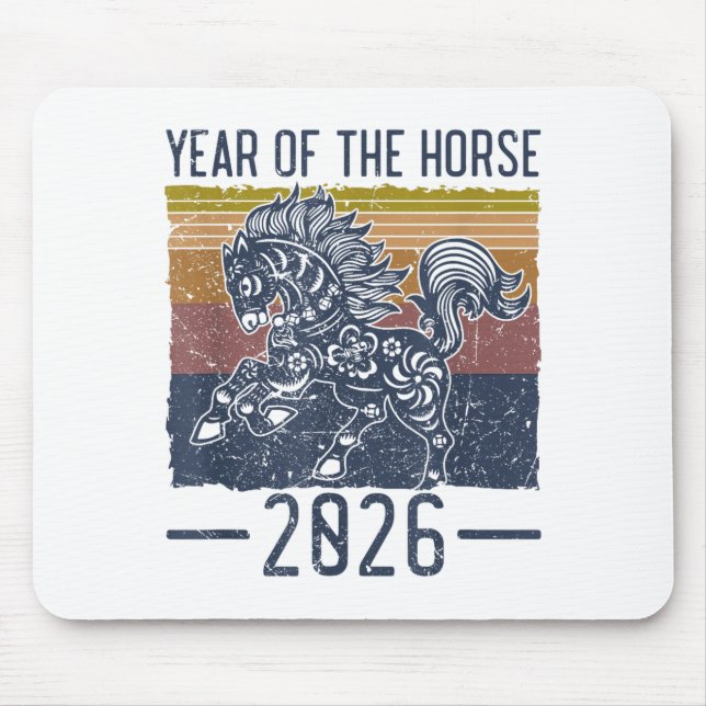 Mousepad Chinese Zodiac Horse2026 Decorations Year Of The H (Frente)