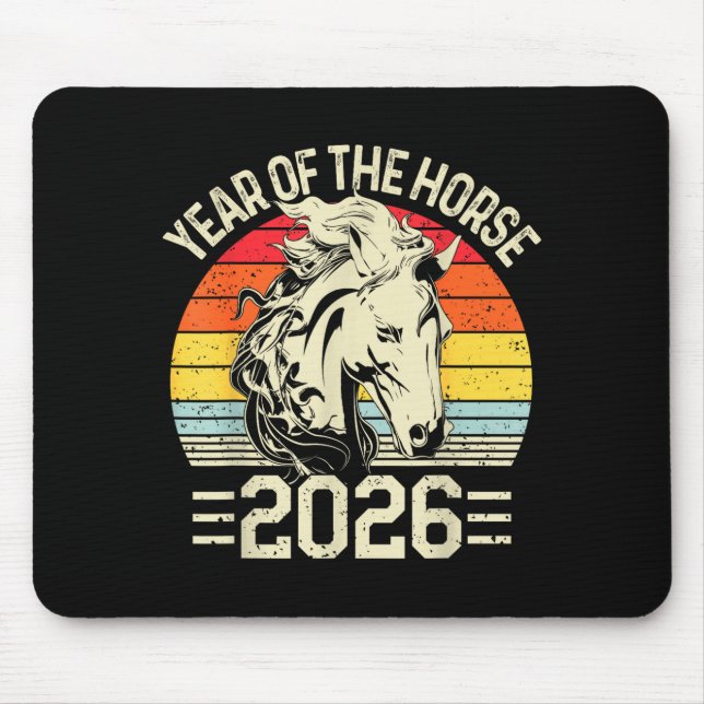Mousepad Chinese Zodiac Horse2026 Decorations Year Of The H (Frente)