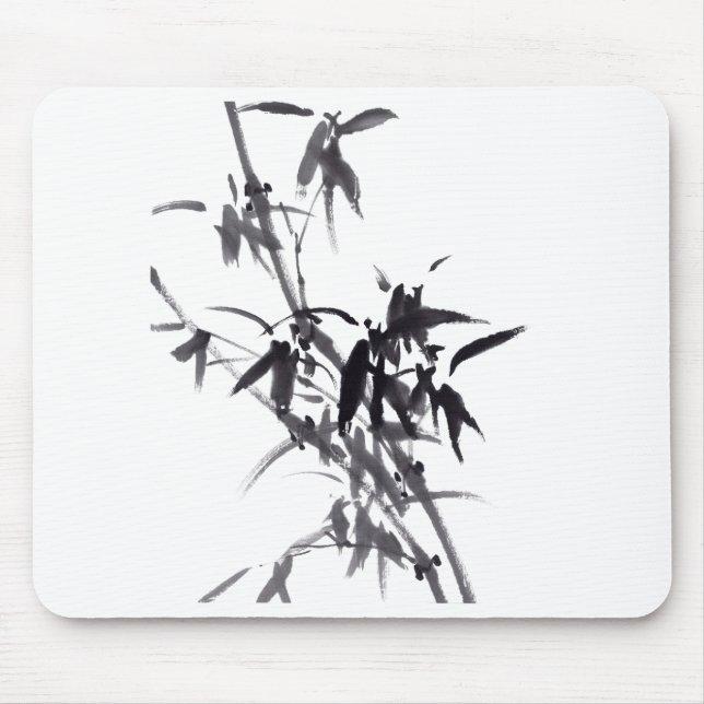 Mousepad Chinesische Kunst mit Bambusmalerei (Frente)