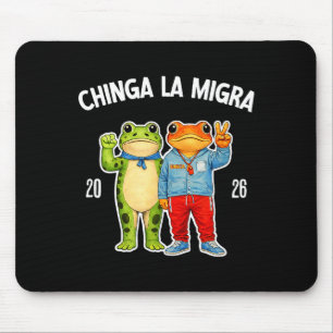 Mousepad Chinga la migra gráfico engraçado de sapo de prote